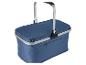 Sac isotherme bleu avec poignée, idéal pour pique-nique.