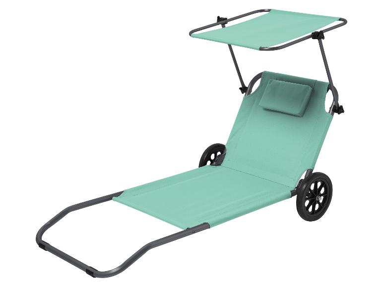 Chaise de plage à roulettes