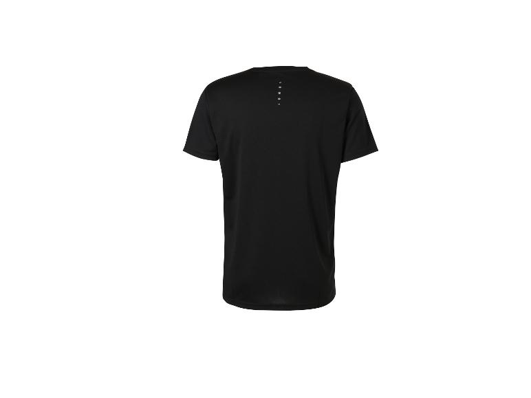 T-shirt noir à manches courtes pour homme avec points réfléchissants au dos
