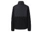Veste en polaire noire avec un panneau matelassé au dos.