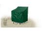 Housse de protection verte pour chaise de jardin sur une terrasse avec une plante.