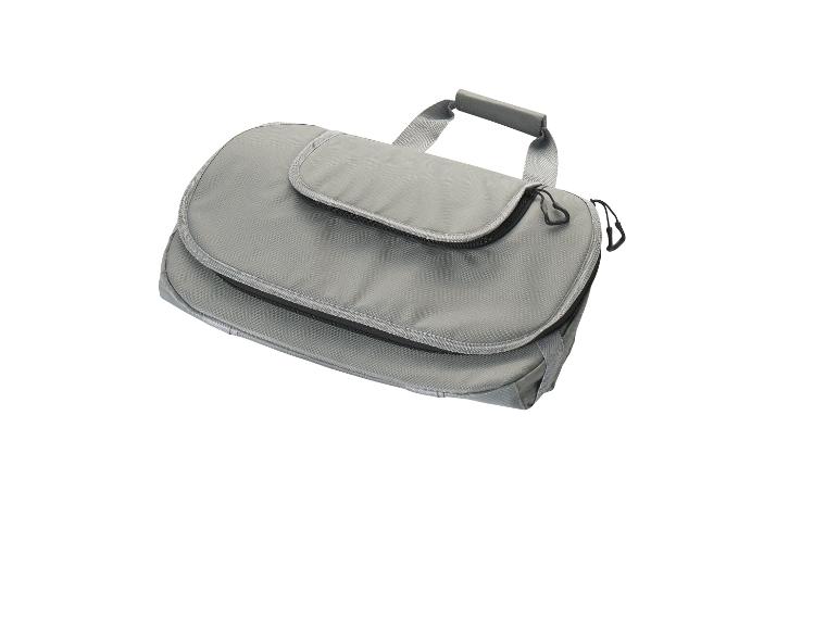 Trousse de toilette grise avec poignée et fermeture éclair