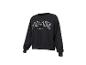 Sweat-shirt noir avec texte blanc 'PARIS AIMÉE'.