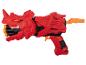 Un pistolet à eau Super Soaker Rapid Fire rouge.