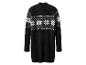 Pull noir avec motif flocon de neige Fair Isle blanc