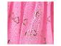Jupe rose tulle à motifs cœurs dorés.