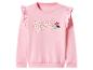 Sweat-shirt rose à manches longues avec volants aux épaules et imprimé Minnie Mouse