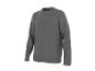 Un sweat-shirt gris à manches longues avec une petite poche sur la manche.