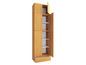 Une armoire en bois avec des portes et un tiroir.
