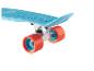 Planche à roulettes bleue et orange : un design rétro.