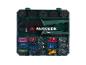 Kit de sertissage avec pince, matrices interchangeables et une variété de bornes électriques.