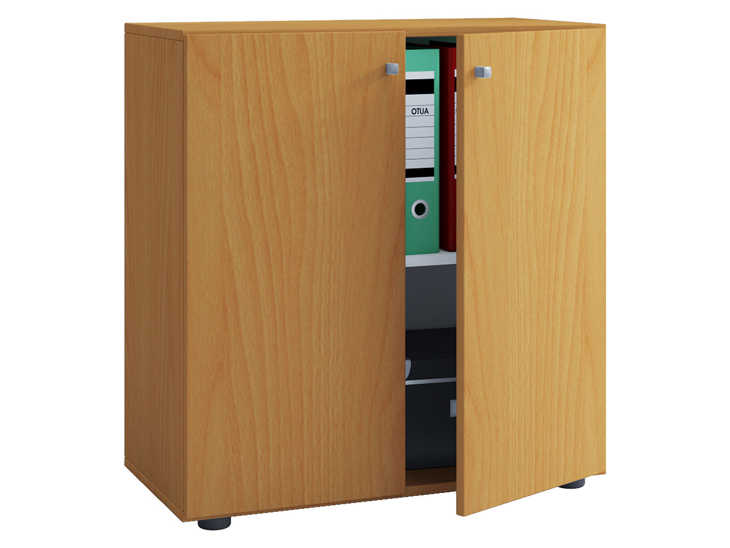 Armoire de bureau Lona (portes battantes, L, imitation hêtre)