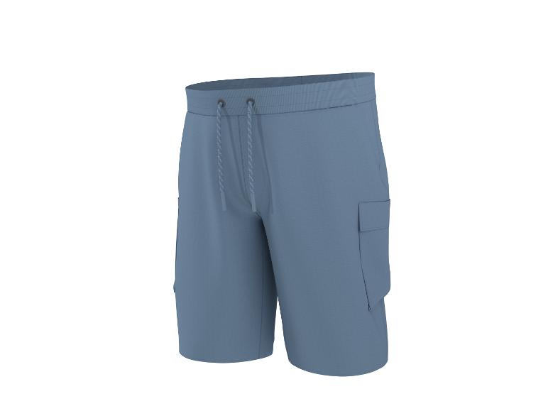 Short cargo bleu pour homme avec cordon de serrage à la taille