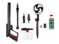 Accessoires de nettoyeur haute pression Parkside: pistolet, brosse et détergent.