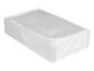 Boîte de rangement blanche avec couvercle transparent et fermeture éclair