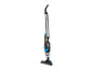 Un aspirateur Bissell, noir et bleu.