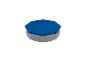 Couverture bleue pour piscine hors-sol.