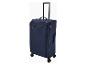 Valise de voyage bleue avec roulettes et poignée télescopique