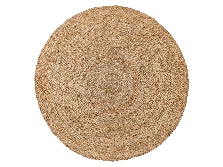 Tapis rond en jute tressée en spirale
