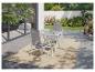 Ensemble table et chaises de jardin en aluminium et textilène.