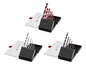 Trois ensembles de forets dans un coffret de rangement Workside.
