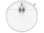 Aspirateur robot rond blanc vu du dessus