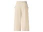 Pantalon large beige avec taille élastique et poches