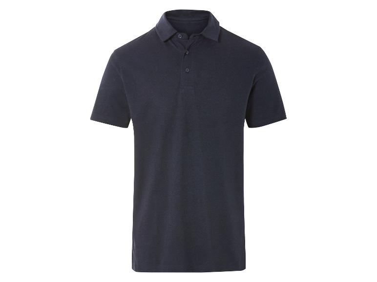 Polo homme bleu marine à manches courtes.