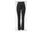 Legging de sport noir pour femme avec taille haute et coupe évasée.
