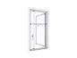 Une porte blanche avec des dimensions allant jusqu'à 220 cm de haut et 100 cm de large.