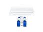 Système de filtration Bestway : unité de contrôle blanche avec pièces bleues.