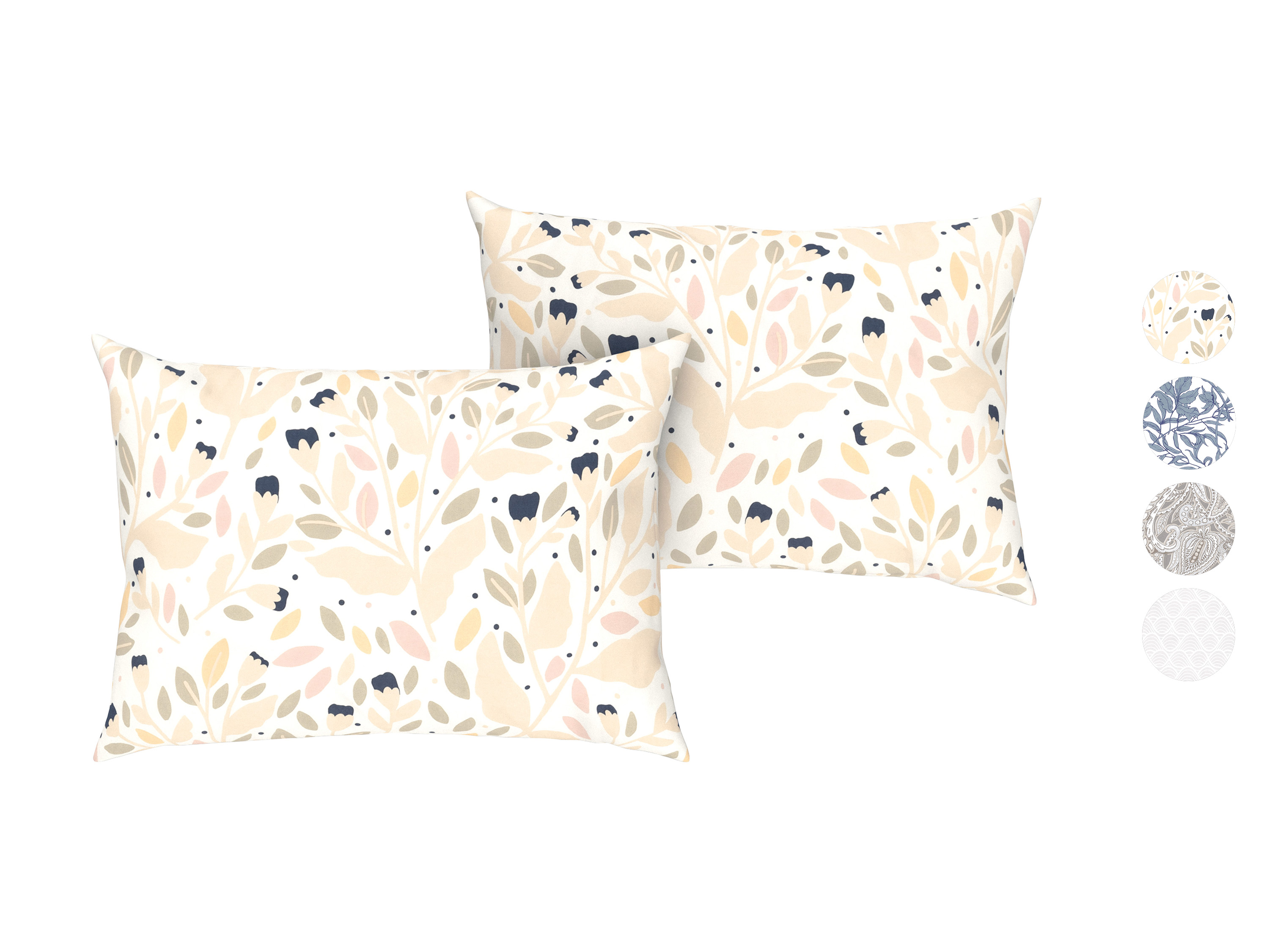 LIVARNO home Lot de 2 taies d'oreiller en satin, 70 x 50 cm