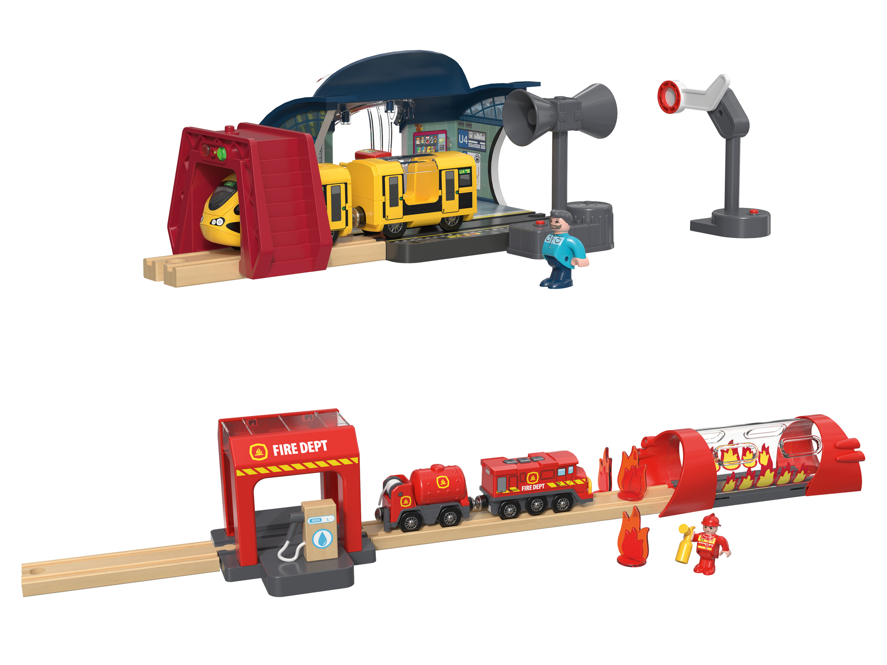 Playtive Set gare interactive ou set intervention pompiers