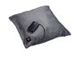 Un coussin chauffant gris avec une batterie externe Sanitas.