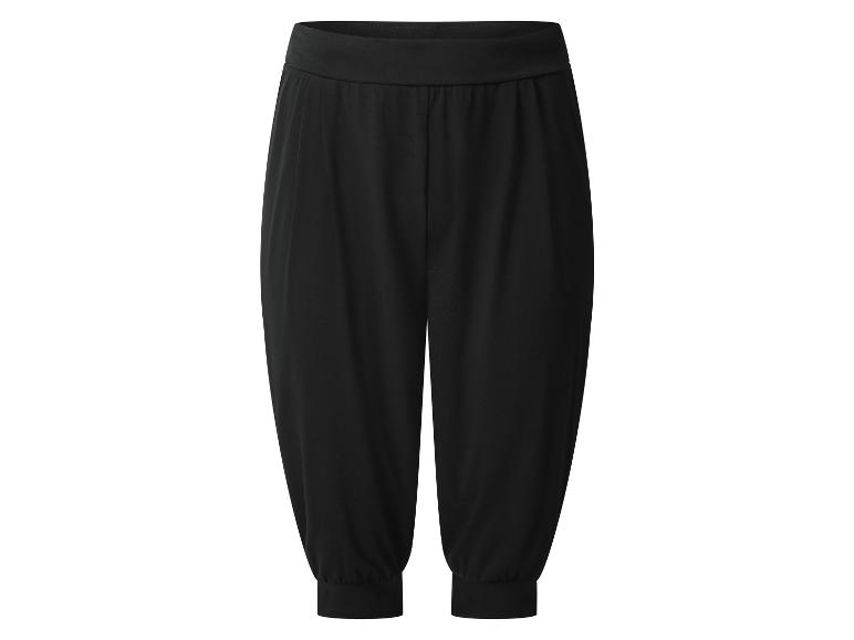 Pantalon décontracté noir pour femme avec taille et poignets élastiques