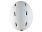 Un casque de ski blanc avec ventilation.