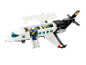 Avion de jouet avec passagers et pilote.