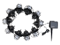 Guirlande solaire à 10 lanternes noires style cage.