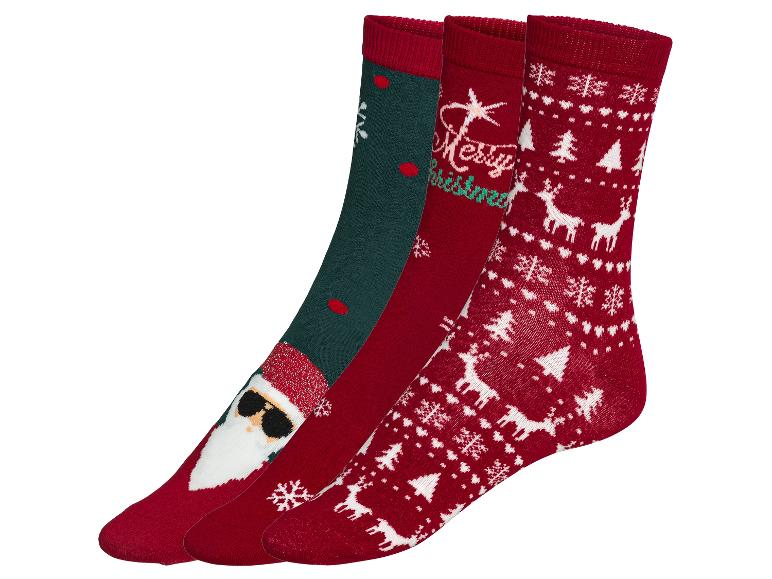esmara® Lot de 3 paires de chaussettes motif Noël Femme 2