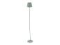 Lampe sur pied design, abat-jour gris clair.