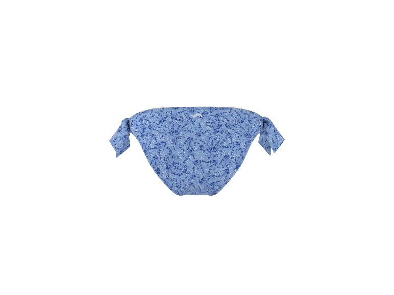 Bas de bikini bleu à imprimé floral avec liens sur les côtés
