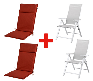 LIVARNO home Fauteuils + Coussins HOUSTON, rouge