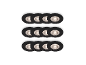 Spots LED encastrables BRILONER en noir, lot de 12.