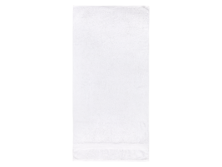 Serviette éponge blanche.