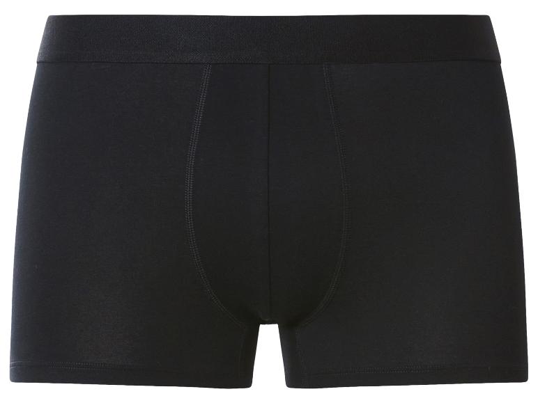 Boxer noir pour homme avec taille élastique et coutures visibles.