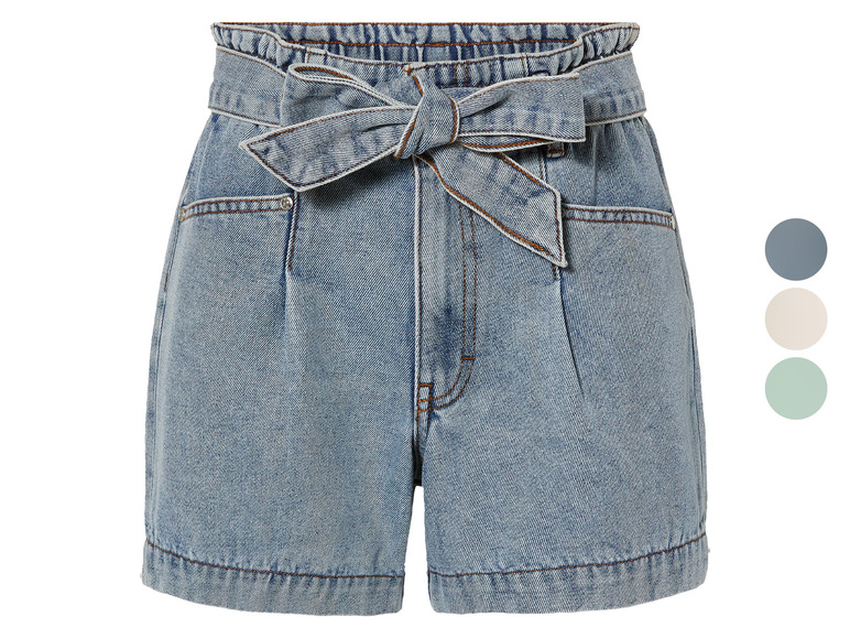 Aller en mode plein écran : Short en jean paperbag femme - Image 1