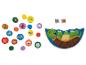 Jouets en bois sur le thème de la tortue et blocs colorés avec des images