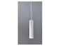 Suspension cylindrique blanche moderne.