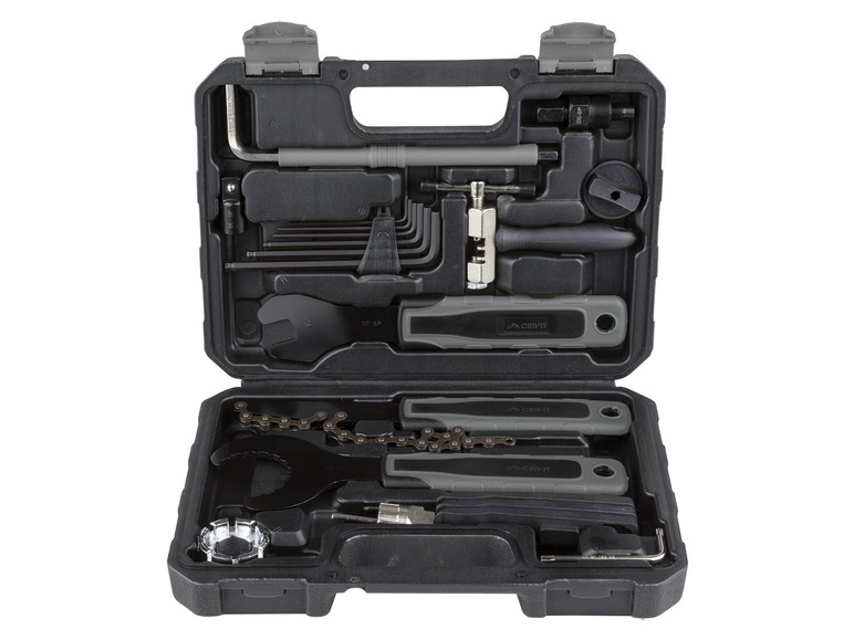 Aller en mode plein écran : CRIVIT Set d'outils pour vélo avec boîte, 20 pièces - Image 1
