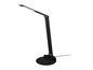 Une lampe de bureau noire flexible avec éclairage LED.